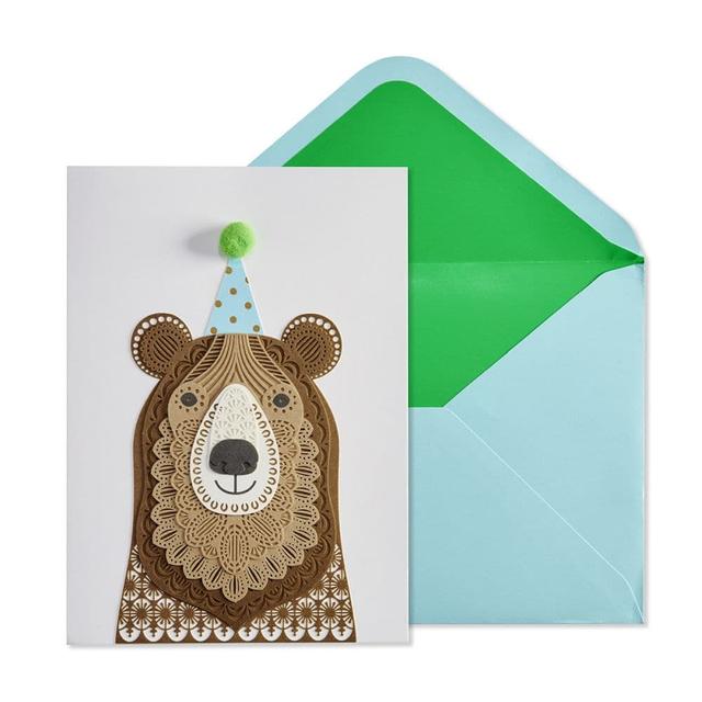 Bear with Hat Birthday Card