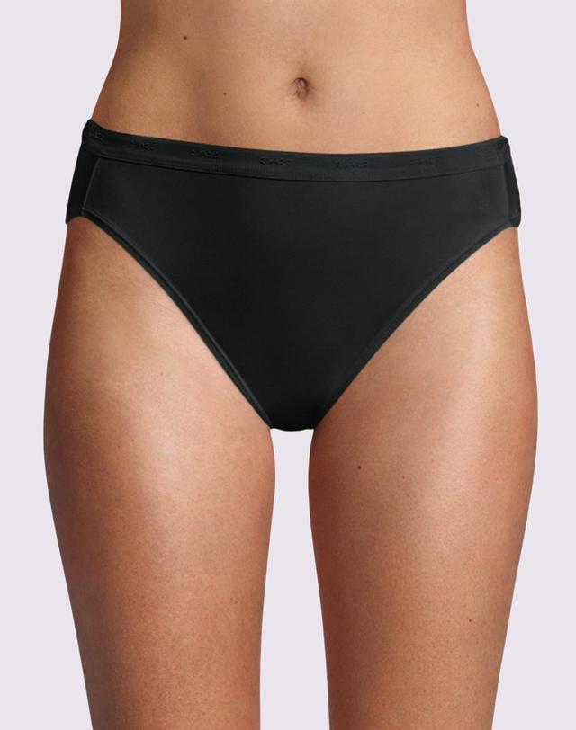 Bali Full-Cut-Fit Hi-Cut Panty Black 10 Women's