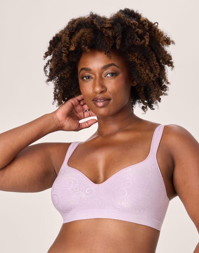 Bali Comfort Revolution Wireless Bra Purple Mauve Swirl 40D