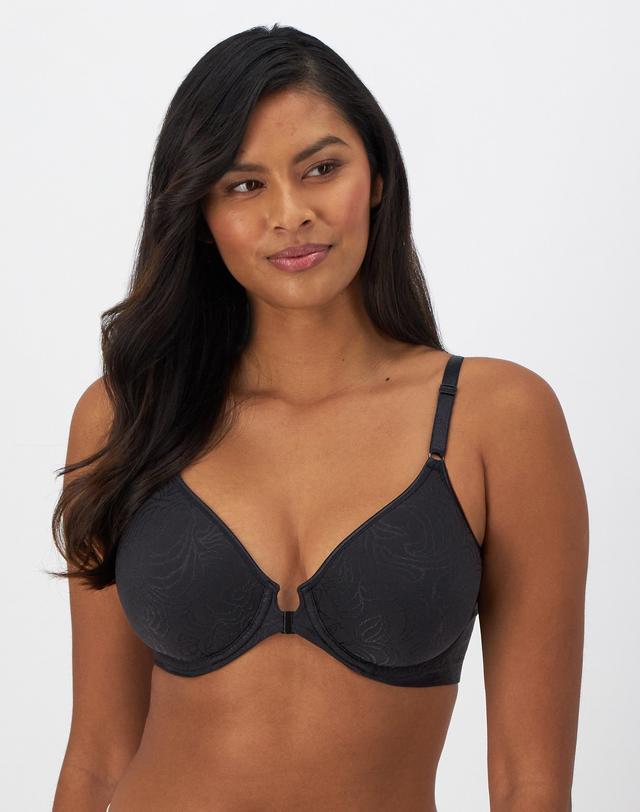 Bali Comfort Revolution Front Close Shaping Underwire Bra Black 38C