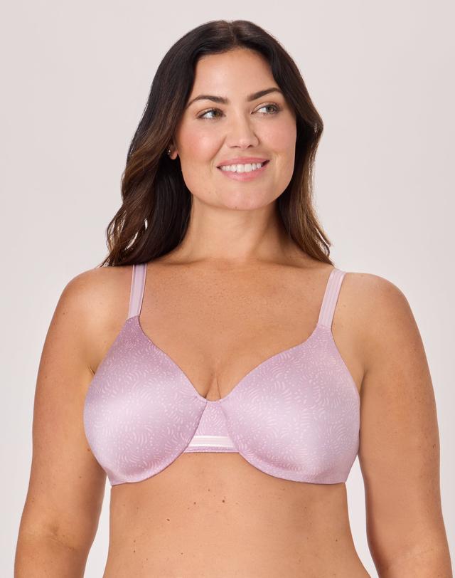 Bali One Smooth U Smoothing & Concealing Underwire Bra Afterglow Purple Mauve Print 38DD