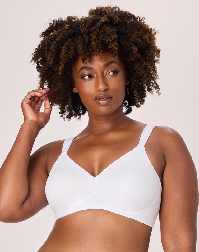 Bali Women's Coolest Smoothing Wireless Bra, Foam Cups White 42DD