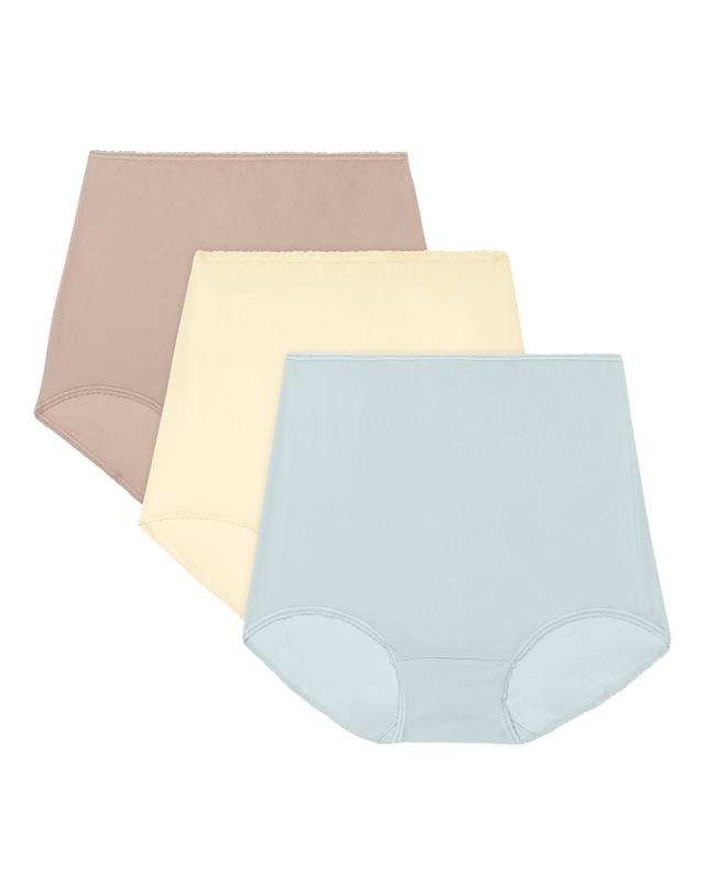 Bali Skimp Skamp Brief, 3-Pack Evening Blush/Sandshell/Gloss 11 Women's