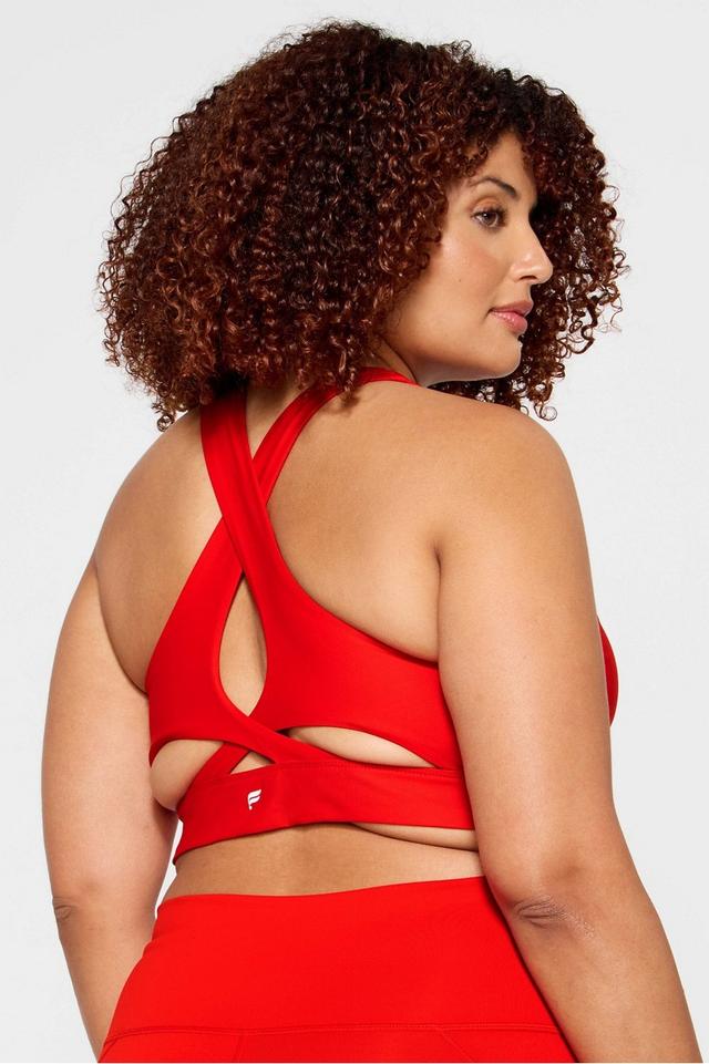 No-Bounce Sport-BH mit starkem Halt Fabletics Rot Womens 3X plus
