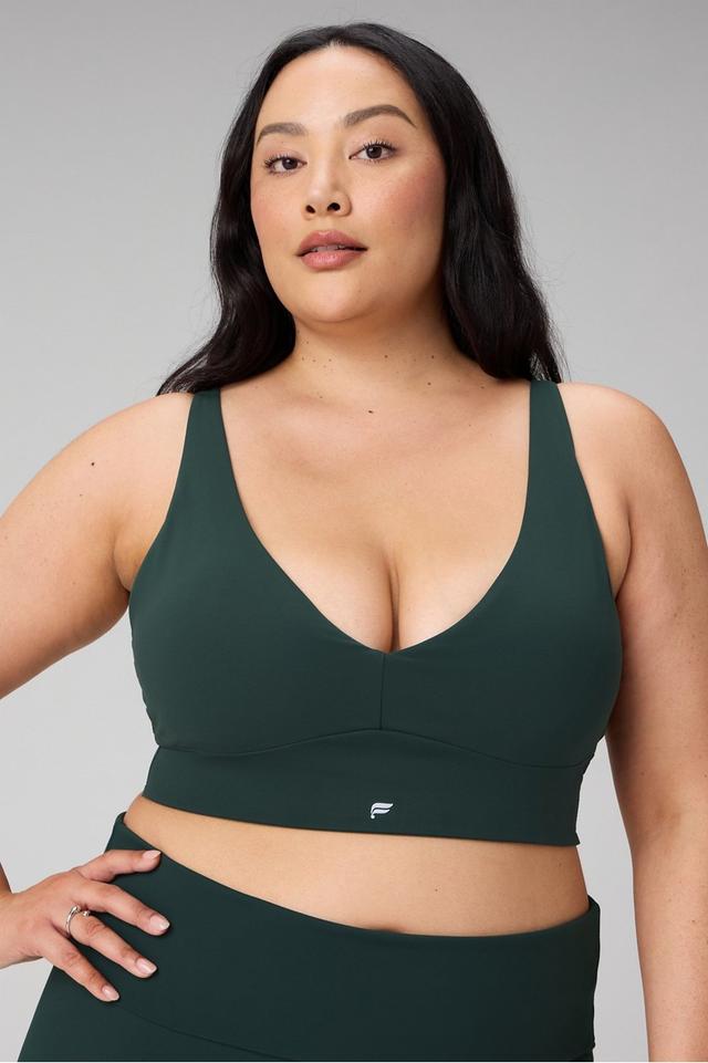 PureLuxe Longline-Sport-BH mit leichtem Halt Fabletics grün Womens 3X plus