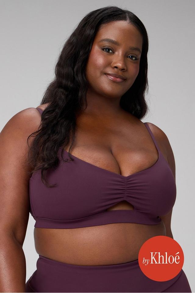 PureLuxe Sport-BH mit leichtem Halt und Schlüssellochausschnitt Fabletics Rot Womens 2X plus