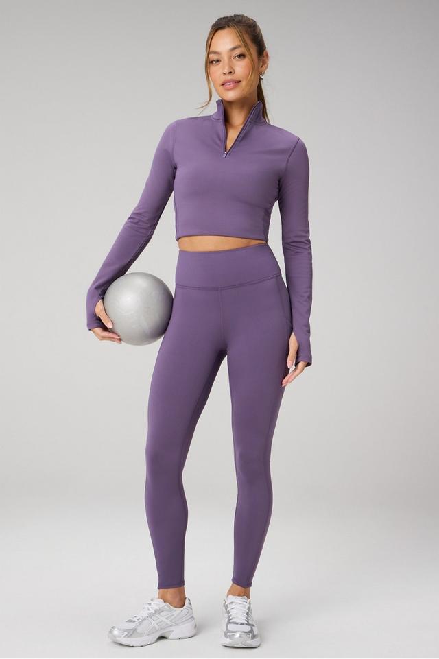 Cold Weather Half-Zip Top & Pocket Legging 2-Piece Outfit