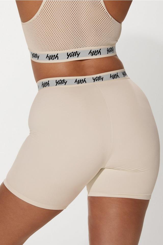 Major Label Shaping High-Waist Shorts mit Logo Fabletics On My Ivories Womens L