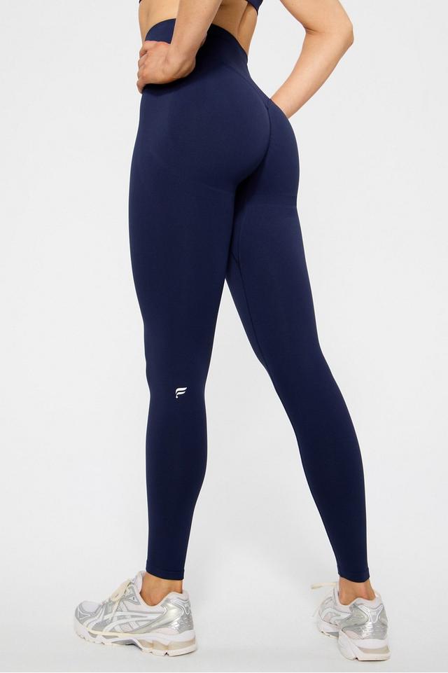 Seamless Scrunch High-Waist Leggings Fabletics blau Womens L /  Kurz | 25