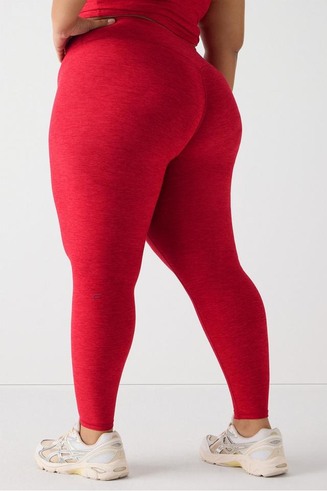 HeatherFlex High-Waist TLC Leggings Fabletics Rot Womens 2X /  Normal | 27 plus