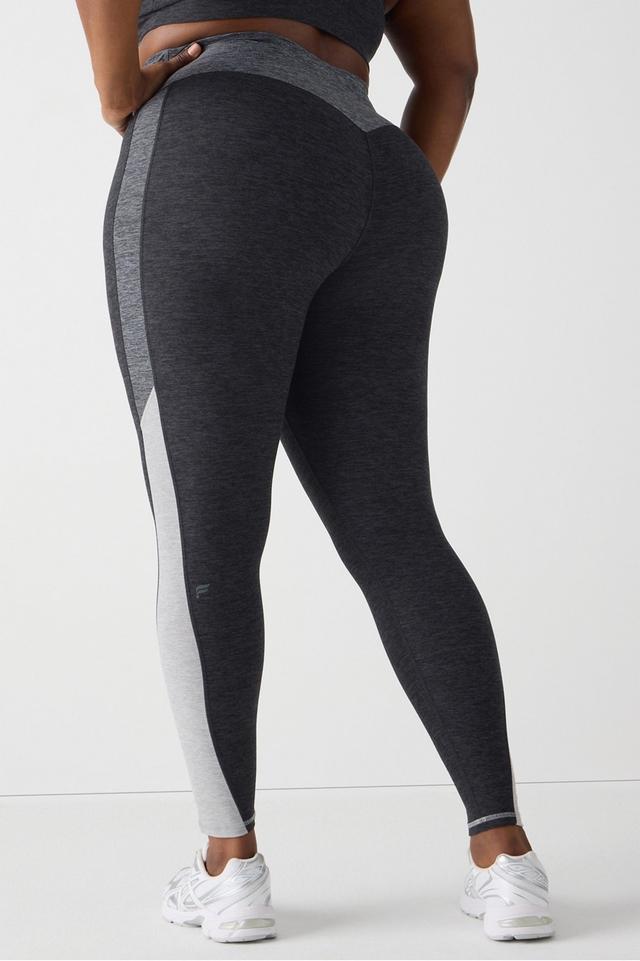 HeatherFlex High-Waist Tonal TLC Leggings Fabletics Schwarz Womens 2X /  Lang | 29 plus