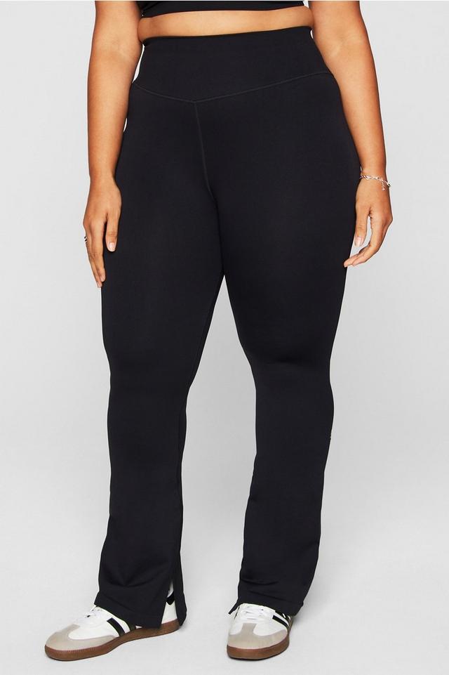 Sleek Seamless High-Waist Schlaghose Fabletics Schwarz Womens 4X /  Normal | 27 plus