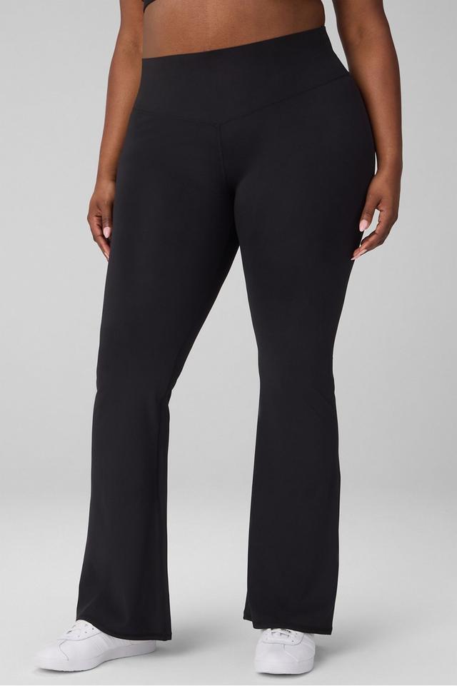 PureLuxe High-Waist TLC Schlaghose Fabletics Schwarz Womens 3X /  Kurz | 25 plus