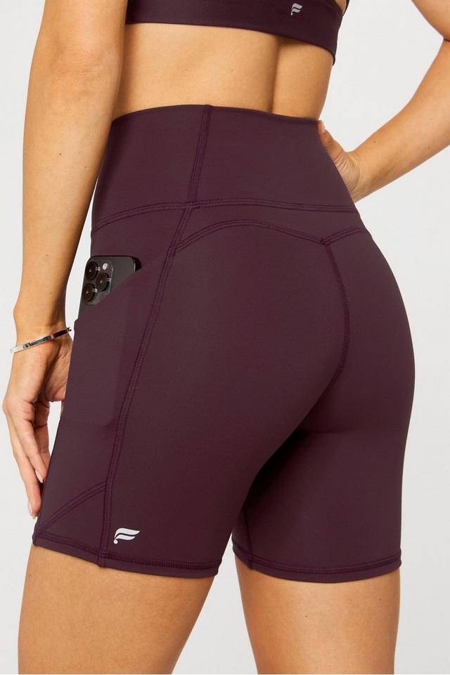 Oasis PureLuxe High-Waist Shorts (Länge: 15 cm) Fabletics Lila Womens XXS