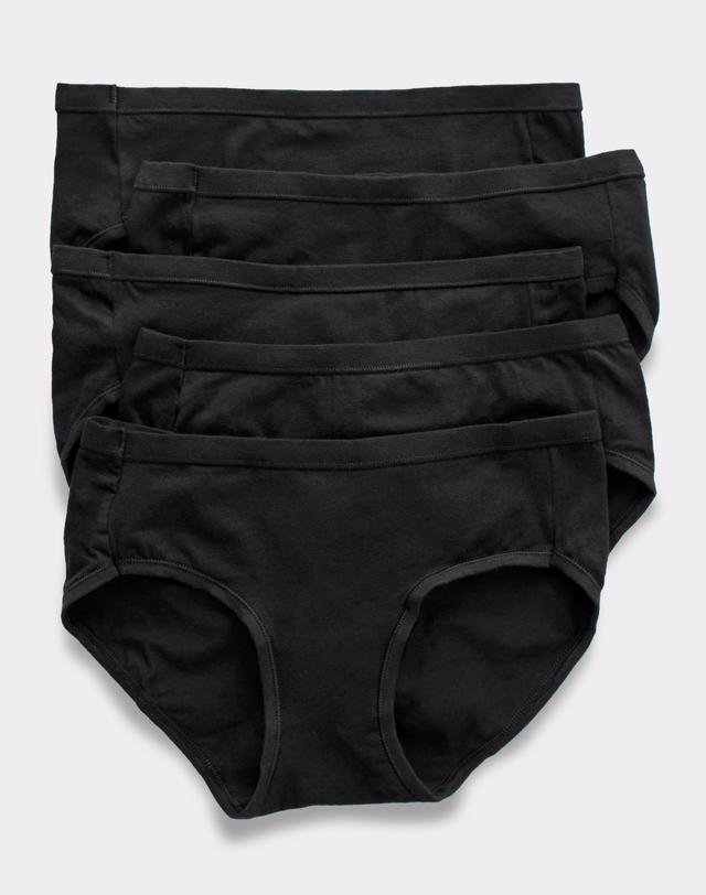 Hanes Ultimate ComfortSoft Women's Hipster Underwear, 5-Pack Black/Black/Black/Black/Black 4
