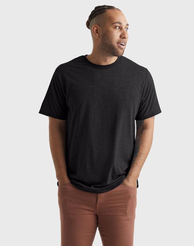 Hanes Originals Men's Tri-Blend T-Shirt (Big & Tall Sizes) Black 4XT