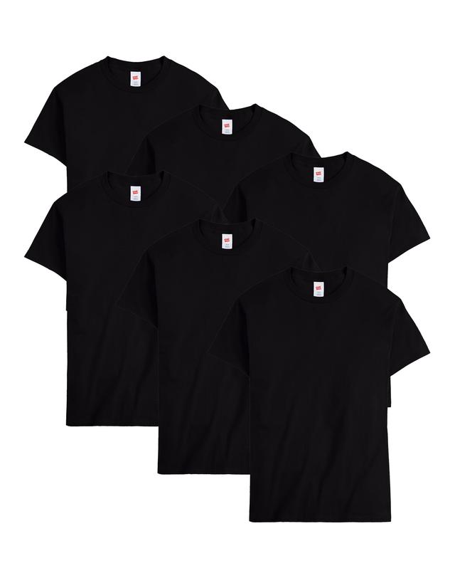 Hanes Essentials Men's Cotton T-Shirt, Value 6-Pack Black 3XL