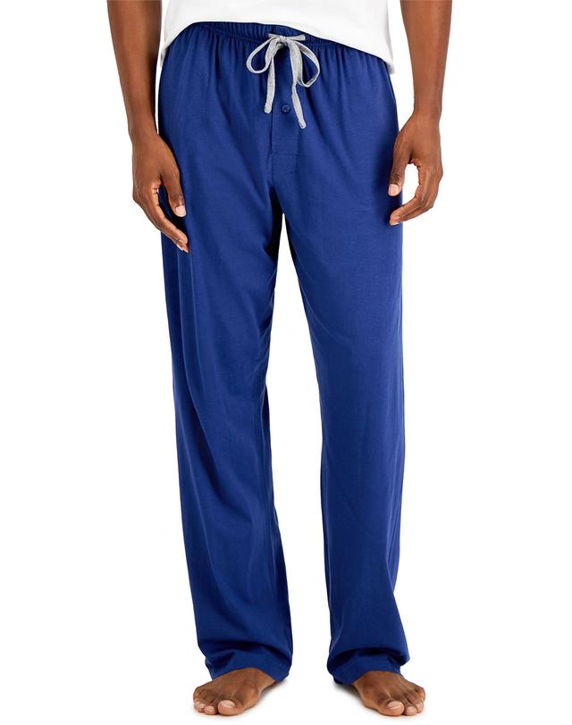 Hanes Men's Knit Pajama Pants, Cotton Blue Depth L