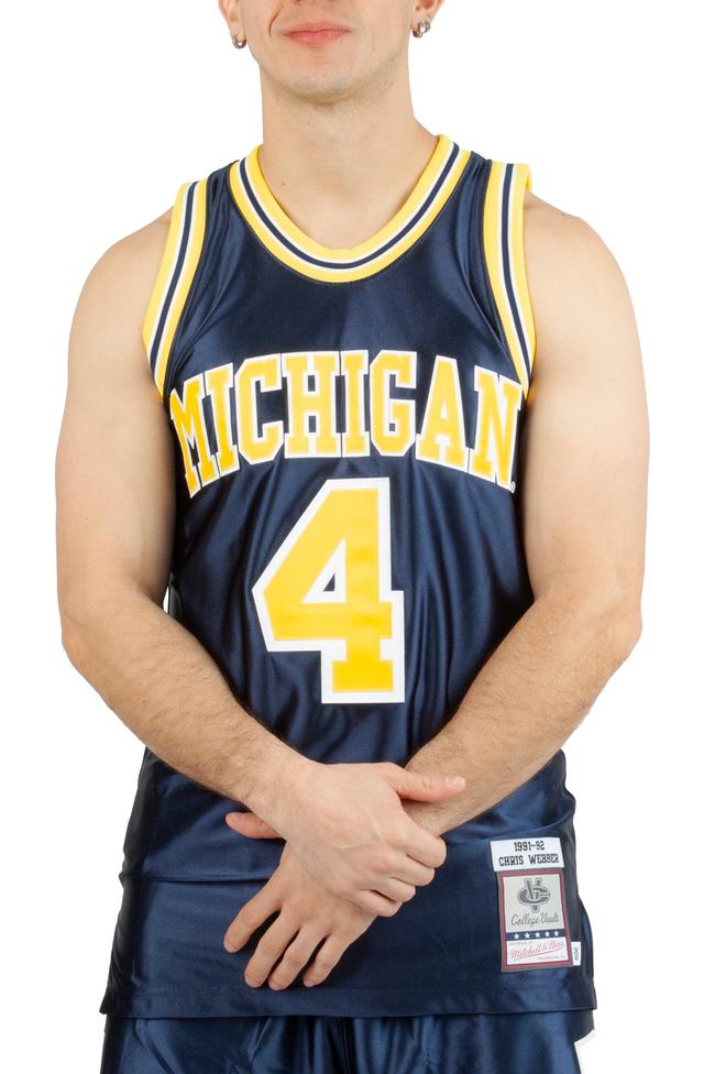Authentic Chris Webber University Of Michigan Road 1991 Jersey