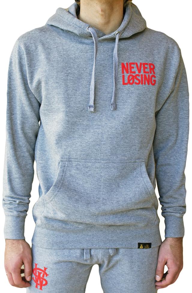 Stay Winning Never Losing Grey/Red Hoodie
