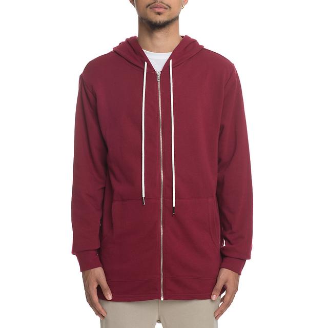Zip Front Hoodie Burgundy