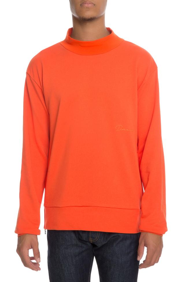 The Jackal Mock Crewneck in Safety Orange