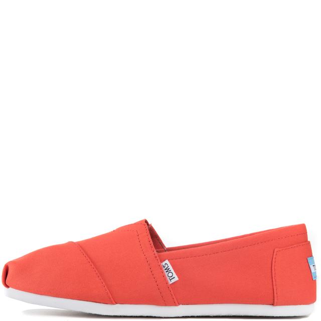 Toms for Men: Classic Bright Orange Canvas Flats