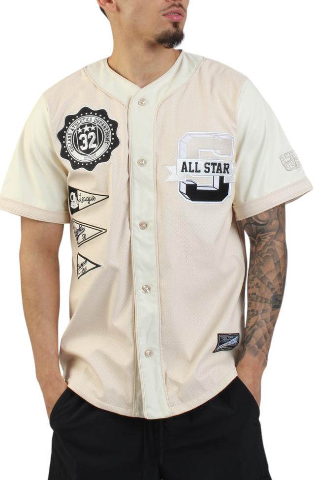 Leather Baseball Jersey