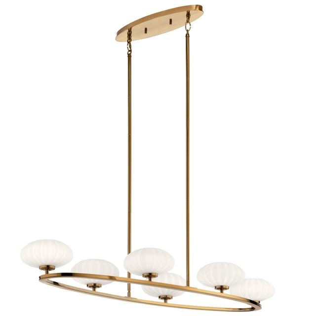 Fox Gold Six Light Chandelier from the Pim Collection