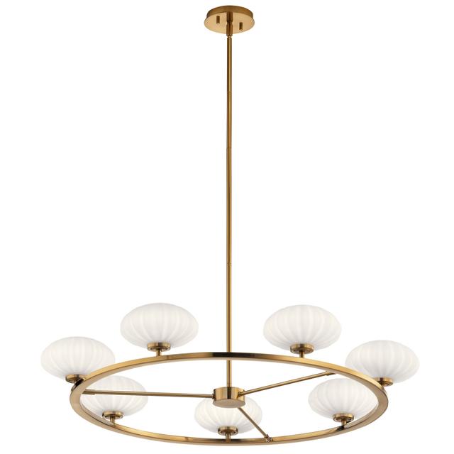 Pim 7-Light Contemporary Chandelier in Fox Gold