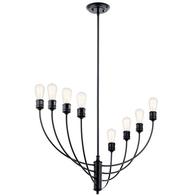 Hatton 8-Light Transitional Chandelier in Black
