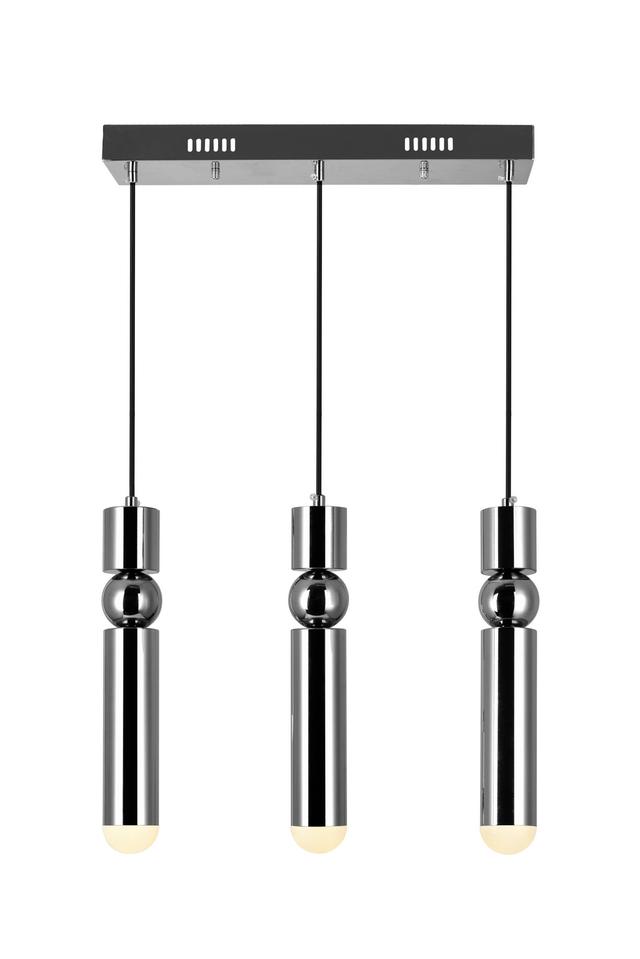 Chime LED Island with Pool Table Chandelier with Polished Nickel Finish