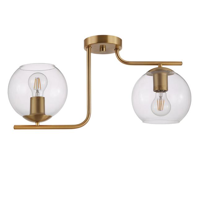 Brushed Gold Two Light Ceiling Mount from the Marojales Collection