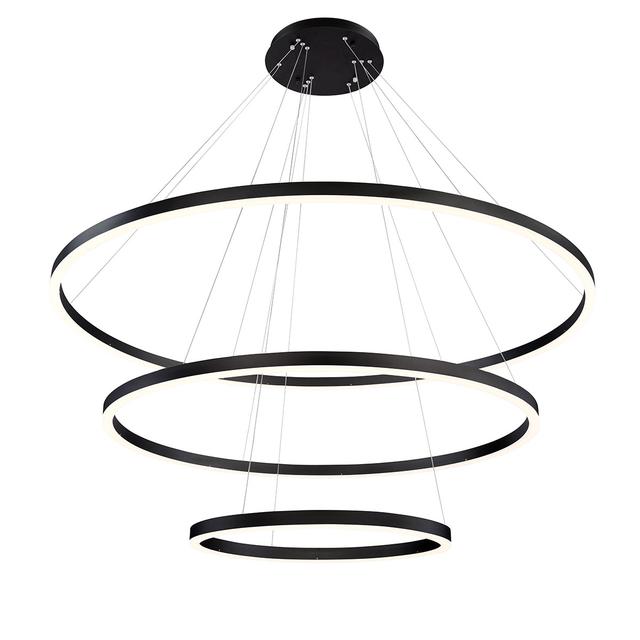 Matte Black LED Chandelier from the Spunto Collection