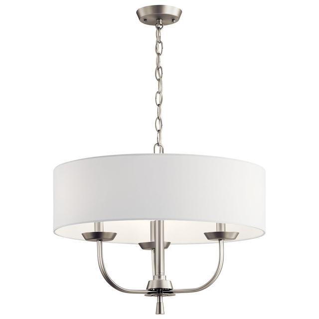 Kichler Kennewick 3-Light Traditional Chandelier in Brushed Nickel