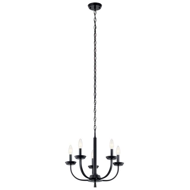 Kennewick 5-Light Traditional Chandelier in Black