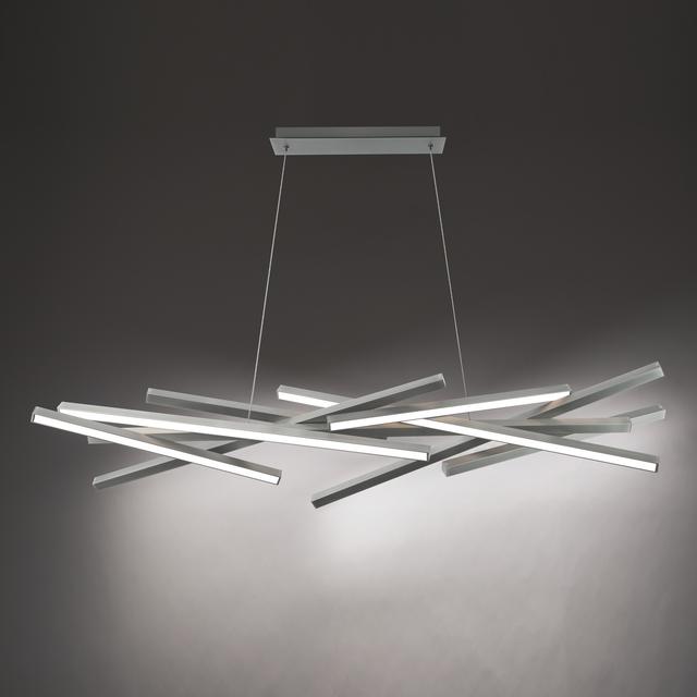 Brushed Nickel LED Chandelier from the Parallax Collection