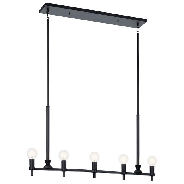 Torvee 5-Light Transitional Chandelier in Black