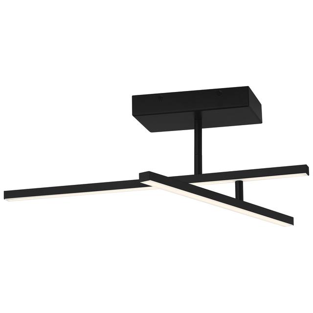 Matte Black LED Semi-Flush Mount from the Duo Collection