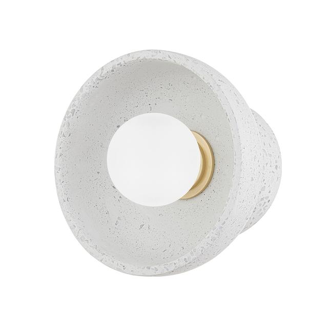 Aged Brass One Light Wall Sconce from the Margaret Collection