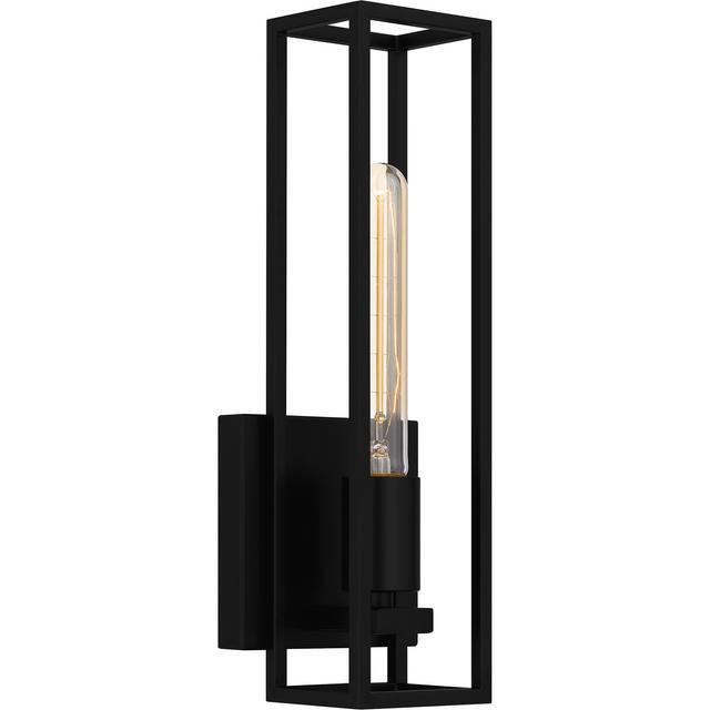 Matte Black One Light Wall Sconce from the Leighton Collection