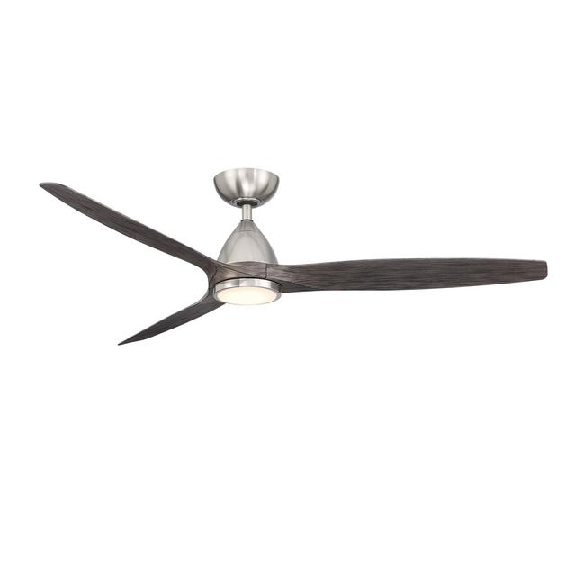Skylark 1-Light 62" Ceiling Fan in Brushed Nickel with Ebony