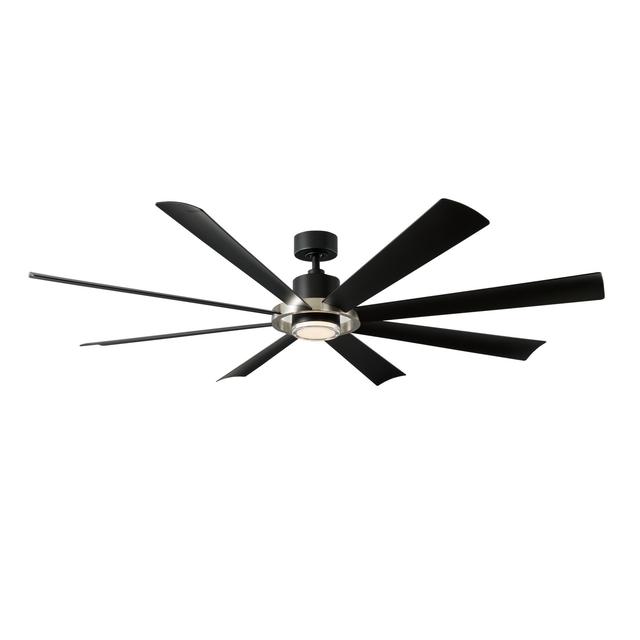 Brushed Nickel Matte Black 72"Ceiling Fan from the Aura Collection