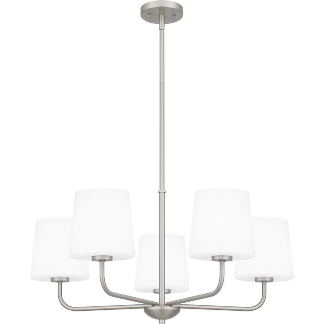 Brushed Nickel Five Light Chandelier from the Gallagher Collection