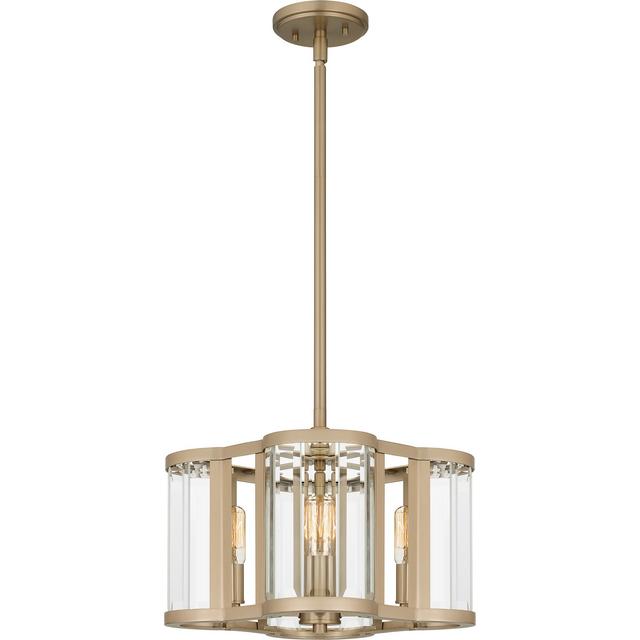 Bronze Gold Four Light Pendant from the Quoizel Pendant Collection