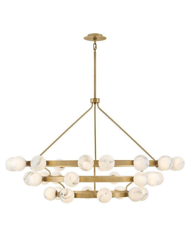Lacquered Brass LED Chandelier from the Selene Collection