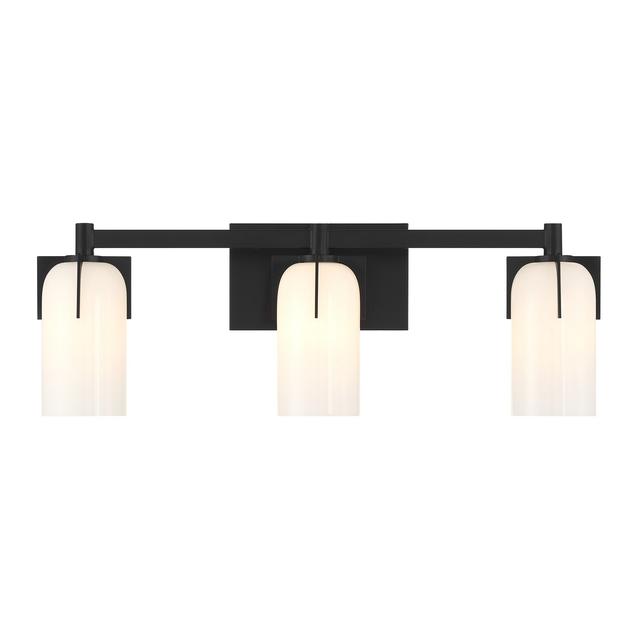 Caldwell 3-Light Bathroom Vanity Light in Matte Black