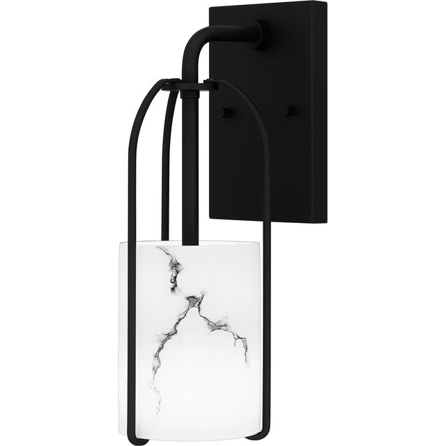 Matte Black One Light Wall Sconce from the Fairbanks Collection