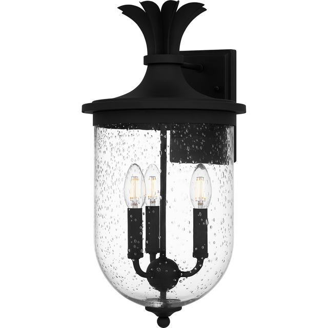 Earth Black Three Light Outdoor Wall Mount from the Havana Collection