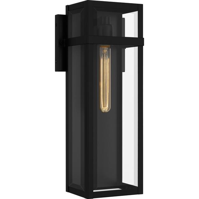 Matte Black One Light Outdoor Wall Mount from the Vanessa Collection